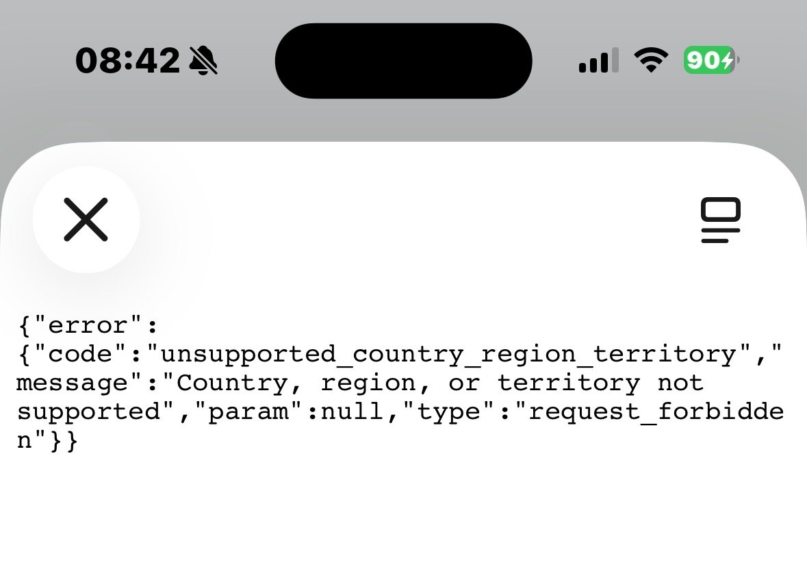 ios26 chatgpt error message hong kong